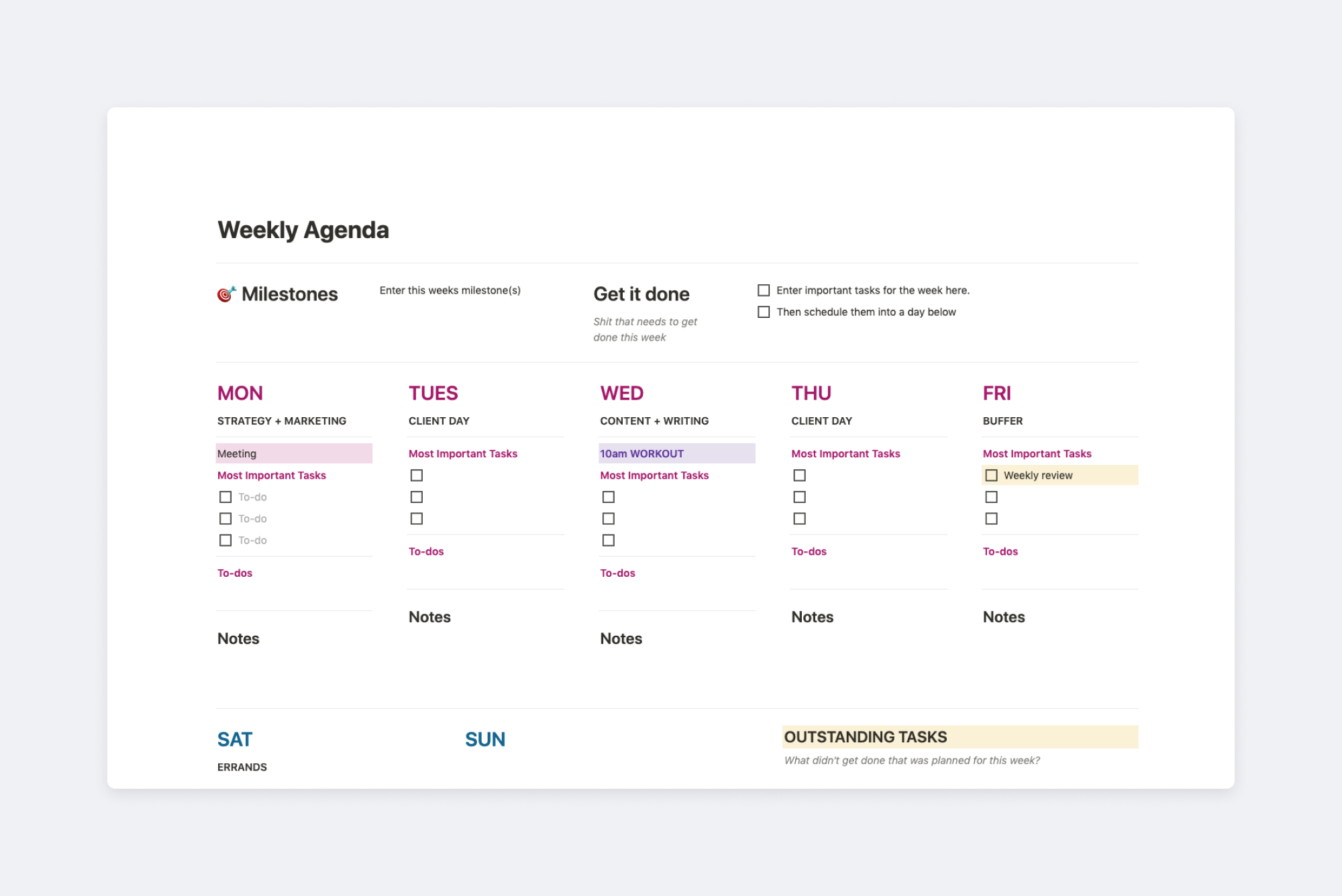 Notion Monthly Review Template